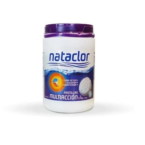 PASTILLAS Cloro Multiaccion 1kg NATACLOR (C501B) 5 pastillas 200gr