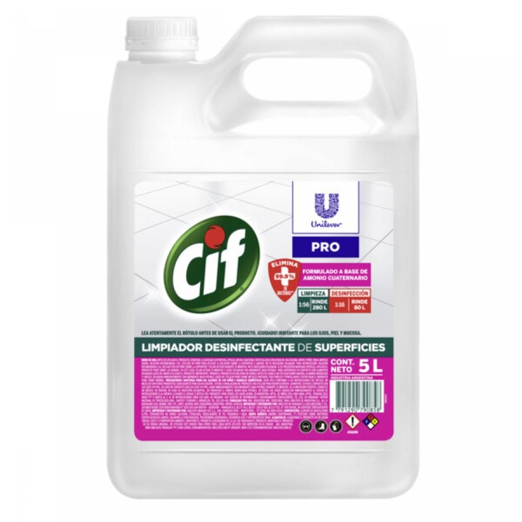 CIF desinfectante Cuaternario 5L concentrado
