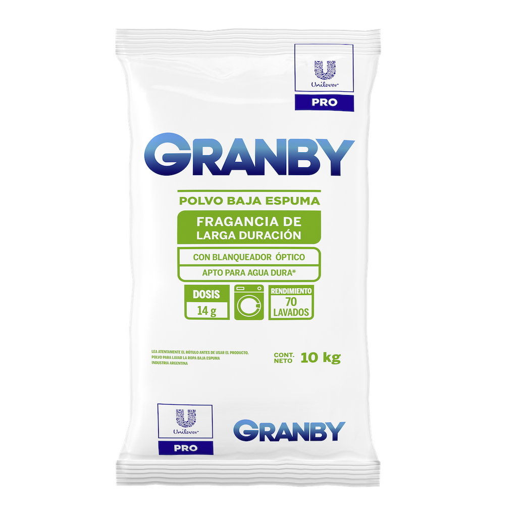 ​Granby jabon en polvo baja espuma 10Kg