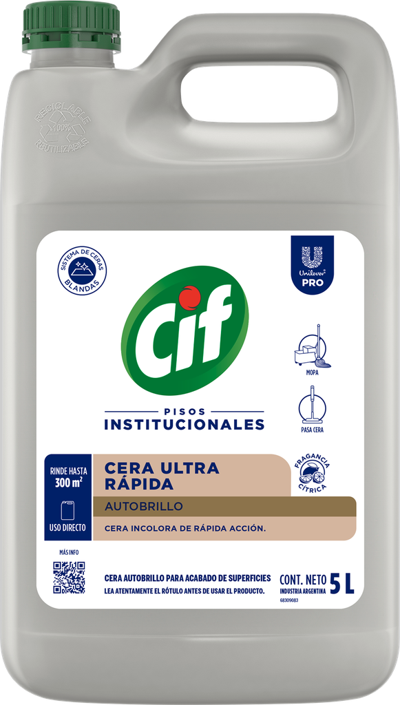 Cif Cera ultra rapida para pisos 5L