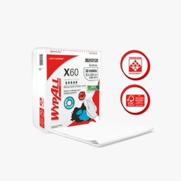 KCP Paños WYPALL X60 doblados 50u (30243120)