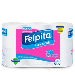Papel Higienico pack 12x30m doble hoja FELPITA