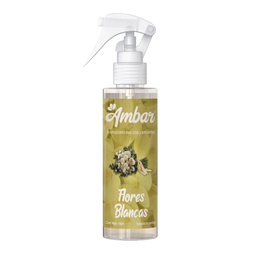 [5856] AMBAR TEXTIL FLORES BLANCAS